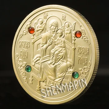 50 Rubľov Rusko Diamond-Nastavenie Pamätné Mince Matka Krista Maryam Mince Zberateľské Mince Márie z Ruska