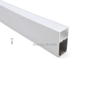 50 X 2M Sady/Veľa Lineárne svetlo hliníkové led svetlo profil Hlboké U-tvar hliníkové led bývanie s vodičom miesto pre prívesok na čítanie
