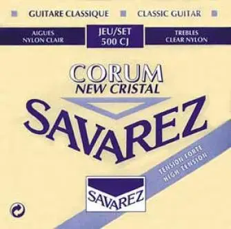 500cj Cristal Corum modrá reťazec držiak pre klasickú gitaru Savarez