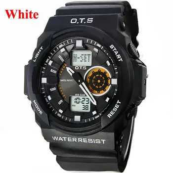 50M Profesionálny Vodotesný Quartz Hodinky mužov analógový digitálny veľké dial športové vonkajšie Svetelné náramkové hodinky 2016 módne OTS 34828