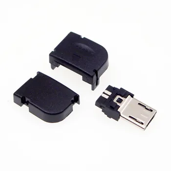 50set DIY 3 v 1 Mikro 5P Male USB Plug Zváraných Drôtov Typu 90 degreen