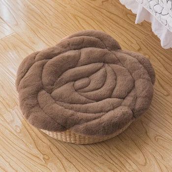 55*55 cm Japonský štýl plyšové rose vankúš stoličky, sedacia tatami rohože teplé podlahy vankúš pad auto mat stoličky 20247