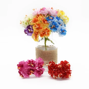 6 kusov Umelé kytice Domáce dekorácie doplnky, Svadobné dekorácie, Cukrovinky box Kvet usporiadanie Vnútorné krásy kvetináč