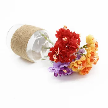 6 kusov Umelé kytice Domáce dekorácie doplnky, Svadobné dekorácie, Cukrovinky box Kvet usporiadanie Vnútorné krásy kvetináč