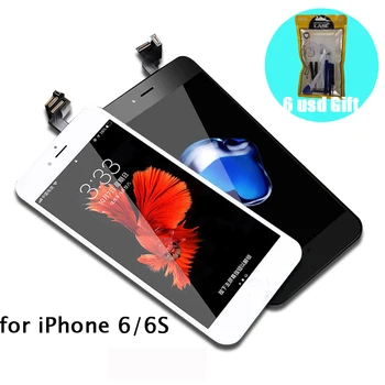 [6 USD DARČEK] pre iPhone 6 6S Náhradné LCD Displej pre Apple iPhone6 pre iPhone6S Black White na 6 6S s Repair Tool