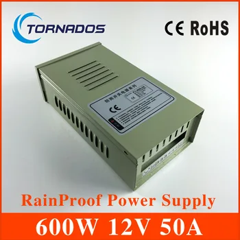 600W 12V 50A ac dc Rainproof napájanie vonkajšie Spínacie Napájanie nepriateľ Led Pásy Svetla CNC CCTV FY-600-12