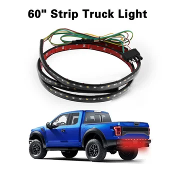 60inch Flexibilné LED Pásky DRL Systémom Svetlo 150 cm Auto Truck zadných dverí Zase Signál, LED Svetlo, Bar Nepremokavé Zadnej strane Brzdového Svetla
