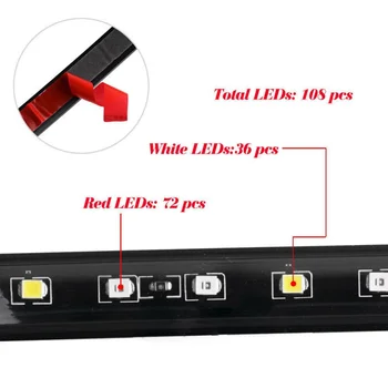 60inch Flexibilné LED Pásky DRL Systémom Svetlo 150 cm Auto Truck zadných dverí Zase Signál, LED Svetlo, Bar Nepremokavé Zadnej strane Brzdového Svetla