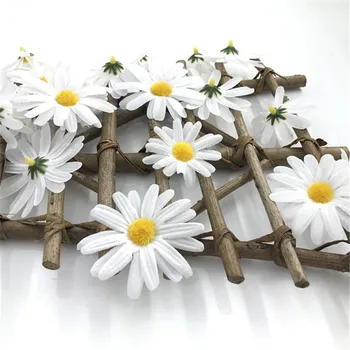 6PCS obchod obchod rekvizity príslušenstvo šperky 6 / 4,5 cm DIY simulácie tuhých farby chryzantéma kvet kvet polygonálnym daisy