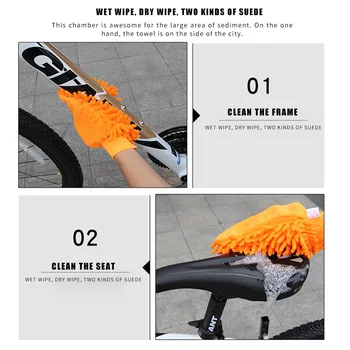 6pcs Požičovňa Chain Cleaner Cyklistické Pneumatiky Reťazca Medzera Kefa Mountain Road Bike Cleaning Tool Set Bicyklov, Čistenie Rukavice