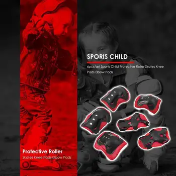 6pcs/set Deti Deti Outdoorové Športy Ochranný Výstroj Koleno Koleno Podložky na Koni Zápästie Stráže na Kolieskových Korčuliach Bezpečnosť Ochrana