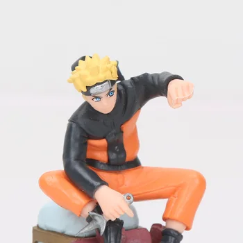 6pcs/set Naruto Akcie Obrázok Hračky 8cm Anime Pohode Uzumaki Hinata Madara Kakashi PVC Bábiky pre Deti Zber 42105