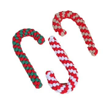 7 Ks Vianočné Candy Palice Bavlnené Lano Psa Molekulová Hračky Roztomilý Obal Mäkké Bábiky D08F