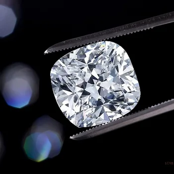 8*8 mm Vankúš Rez Lab vytvorili Diamantový Prsteň svadobné návrh značky svieti jemné šperky 925 sterling silver band