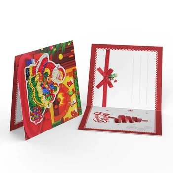 8pcs DIY Diamond Maľovanie Pohľadnice Špeciálne tvarované Čiastočné Vŕtať Mozaiky Vianočné Vyšívanie Auta Narodeniny Festival Darček