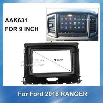 9 palcový Car Audio Rám Inštalačný Rám Auta autorádia Fascia pre Ford RANGER 2018 Auto DVD rám Auto Multimediálne Rádio fascia