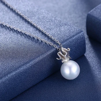925 Sterling Silver Farba Zirkón Diamond Pearl Náhrdelníky pre Ženy Vody Vlna Reťazca kvety Kolo Prívesok Geometrické Šperky 13869