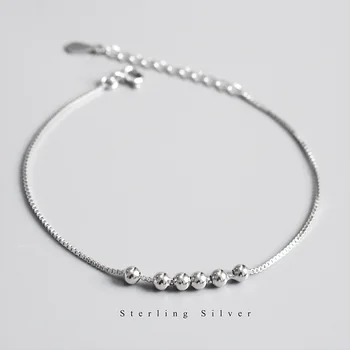 925 sterling silver kórejský módne osobnosti jednoduchý prenos kolo loptu žena náramok šperky veľkoobchod