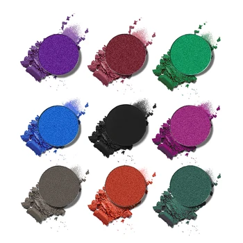9Colors Očarujúce Eyeshadow Palety tvoria Paletu Matným Leskom Pigmentované Očné tiene Prášok So Zrkadlom 95809