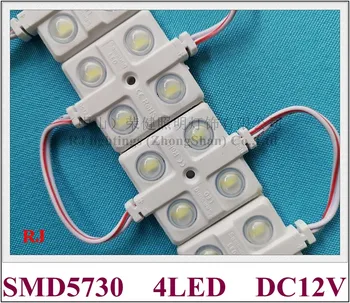 ABS vstrekovanie LED modul s objektívom široký svetelný uhol vodotesný LED podsvietenie podsvietenie DC12V 2W 220lm SMD5730 4led IP65