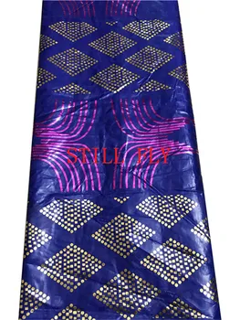 Africké bazin riche textílie textílie 2018 vysokej kvality guinea getzner textílie najnovšie kravatu farbenie textílie pre ženy 5yards/veľa LY-65