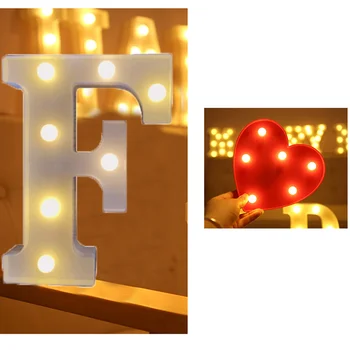 Anglická Abeceda LED Svetlo List Lampa Jedinečný Nočné Svetlo Pre Narodeniny, Svadby, Vianočné Party Domáce Dekorácie