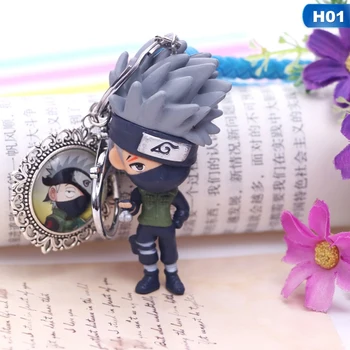 Anime Naruto Sasuke Itachi Gaara Kakashi Keychains Prekrásny Prívesok Prívesok Módne Darček Tlačidlo Krúžky 11337