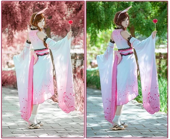 Anime! Youtuber Kizuna AI Čerešňové Kvety Na Jar Krásne Kimono Nádherný Jednotné Cosplay Kostým pre Ženy, NOVÝ Maškarný