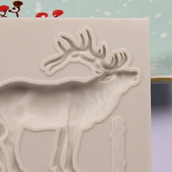 Aomily Vianočný Sob Tvarované 3D Kremíka Čokoláda Jelly Candy Tortu Pečenie Formy DIY Pečivo Bar Ice Block Mydlo Formy na Pečenie