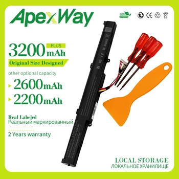 Apexway 14,8 v V PRE ASUS Notebook Batérie A41-X550E F450E R752MA K550E X751MA X751MD X751MJ X450 X550V X450E A450V F450E F450C A450J