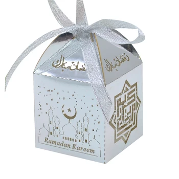 Arabský Šťastný Eid Mubarak Laserom Rezané Ramadánu Kareem Strana Navrhne Cukrovinky, Sladké Prospech Boxy