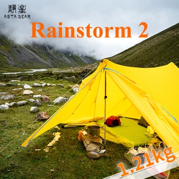 Asta Výstroj Rainstorm Dvojité Osôb Camping Stan Vonkajšie Vetru Ľahký Stan 3 Ročné Obdobia Rainproof Park Piknik Turistika Stan