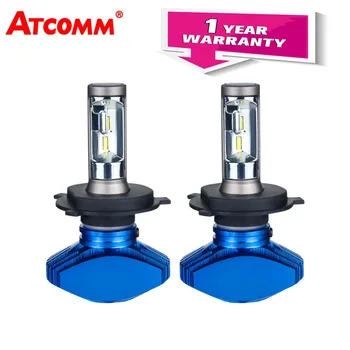 ATcomm 2 Ks H7 H4 H3 LED Mini Auto Svetlometov Svetlá 12V 9005/HB3 9006/HB4 HiR2 6500K Super White CSP 24V LED H1 H11 Auto Lampa