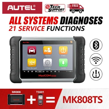Autel MaxiCOM MK808TS Profesionálne OBD2 Bluetooth Auto Diagnostických Testov Nástroj OBD 2 Skener Programovací monitorovanie tlaku v pneumatikách, Senzor PK MK808 MK808BT