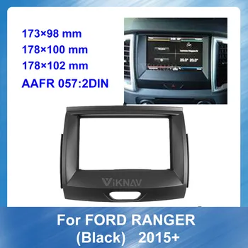 Auto Fascia Rádio Panel pre Ford Ranger+ Čierne Auto Rám Dash Montáž Auta Nainštalovať Tvár Doska Rám Auto DARK SILVER 923