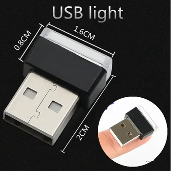 Auto Mini USB LED Atmosféru Lampa na renault laguna logan clio sandero opel astra k antara insígnie bmw e34 renault scénické 3 asx