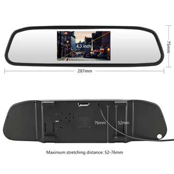 Auto Spätnom Zrkadle Monitor HD Video Automatické Parkovanie Monitor TFT LCD Displej 4.3 palcový Auto Zozadu displej Kamery