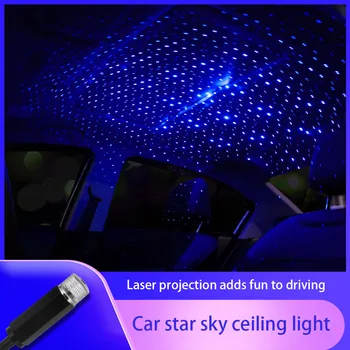 Auto Strechy Premietacie Galaxy Svetlo USB Prenosné Star Nočné Svetlo Nastaviteľné LED Galaxy Atmosféru Svetlo Interiéru Stropné Projektor