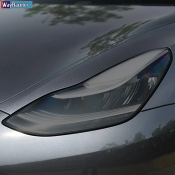 Auto Svetlometu Ochranný Film Svetlomet zadné svetlo Transparentné Údené Black TPU Nálepka Pre Tesla Model 3 2017 2021-Na Príslušenstvo
