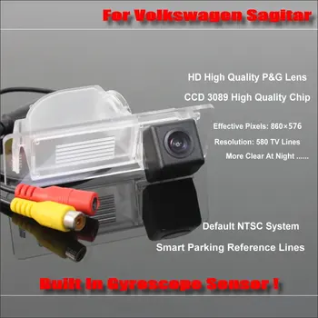 Auto Zadná Kamera Pre VW Sagitar Roky 2013-Inteligentné parkoviská Skladby Zadnej strane Dynamické Navádzanie Tragectory CAM