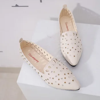 Autor Ženy Papuče Ukázal Prst Ženy Ploché Letné Sandále Diamond Topánky Sandále 2020 Jar Ploché Topánky Mokasíny Najlepšie Predať