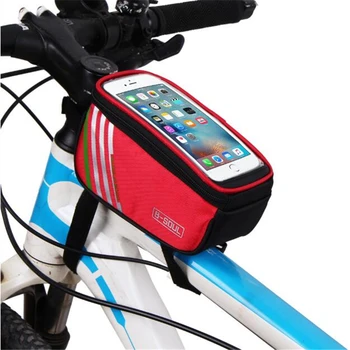 B-SOUL, Dotykový Displej Cyklistické Tašky, Cyklistické MTB Horský Bicykel Rám Predné Trubice Skladovanie Vrecko pre 5.0 inch Vodotesný Mobilný Telefón