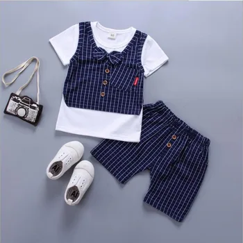 Baby Chlapci Oblečenie Nastaviť 2020 detský Letný T-Shirt + Šortky Deti Prúžok Šport Suit Infant Nové Dievčatá 2ks Bežné Roztomilý Oblečenie