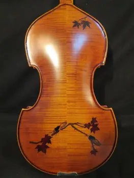 Barokový štýl SKLADBY Master plamene javor späť s rosewood vložkou 4/4 husle#9785