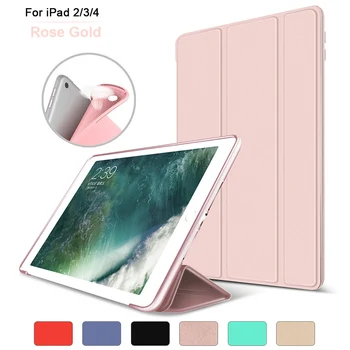 Batianda Tablet Case pre iPad 2 / 3 / 4 Smart Case Kryt PU + Silikónové Zadný Kryt Skladacie Auto Funkcia Spánku 1002