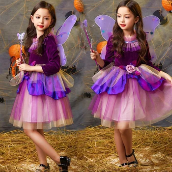 Batoľa tanečná Sála, Džezový tanec oblečenie Dievčatá Cosplay Party Princezná Šaty Deti Halloween Festival tanečných Kostýmov, nosiť Oblečenie