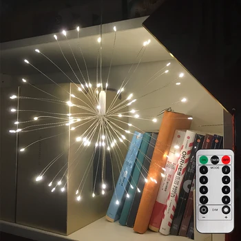 Batérie LED Reťazec Svetlo diaľkové ovládanie 8 režimov DIY Ohňostroj Svetla Pre Svadobné Party Dovolenku Vianočné Svetelné Dekorácie