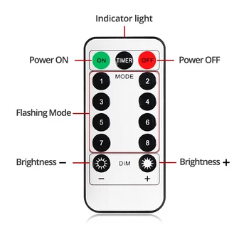Batérie LED Reťazec Svetlo diaľkové ovládanie 8 režimov DIY Ohňostroj Svetla Pre Svadobné Party Dovolenku Vianočné Svetelné Dekorácie