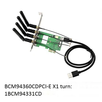 BCM94360CD/BCM94331CD PCI-E 1X Adaptér Karty Converter pre Stolný Počítač, Bezdrôtový Modul WiFi Net-Work Karty 1229