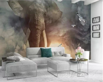 Beibehang behang Tapety na stenu 3 d abstraktné slon bird photo tapeta pozadie detská izba tapety 3d tapety